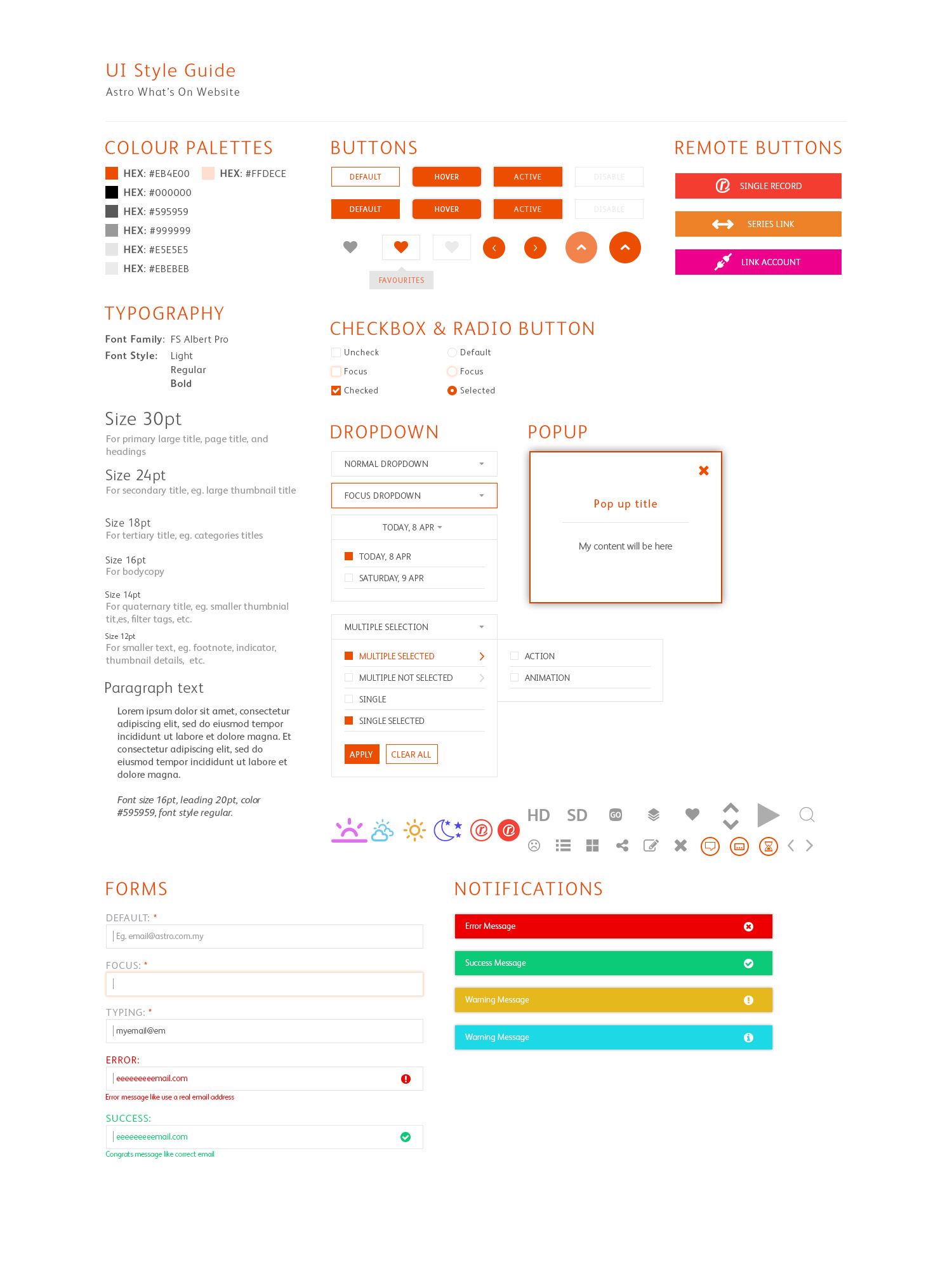 Astro What's On Website Mocks