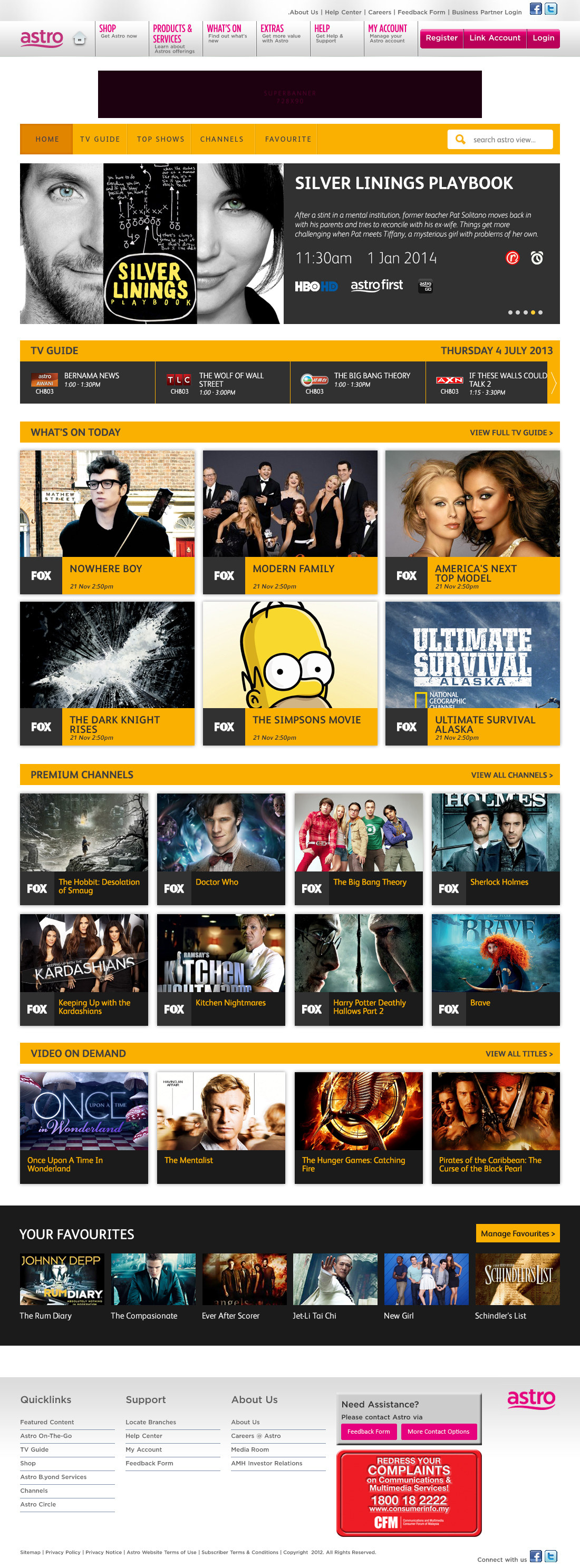 Astro What's On Website Mocks